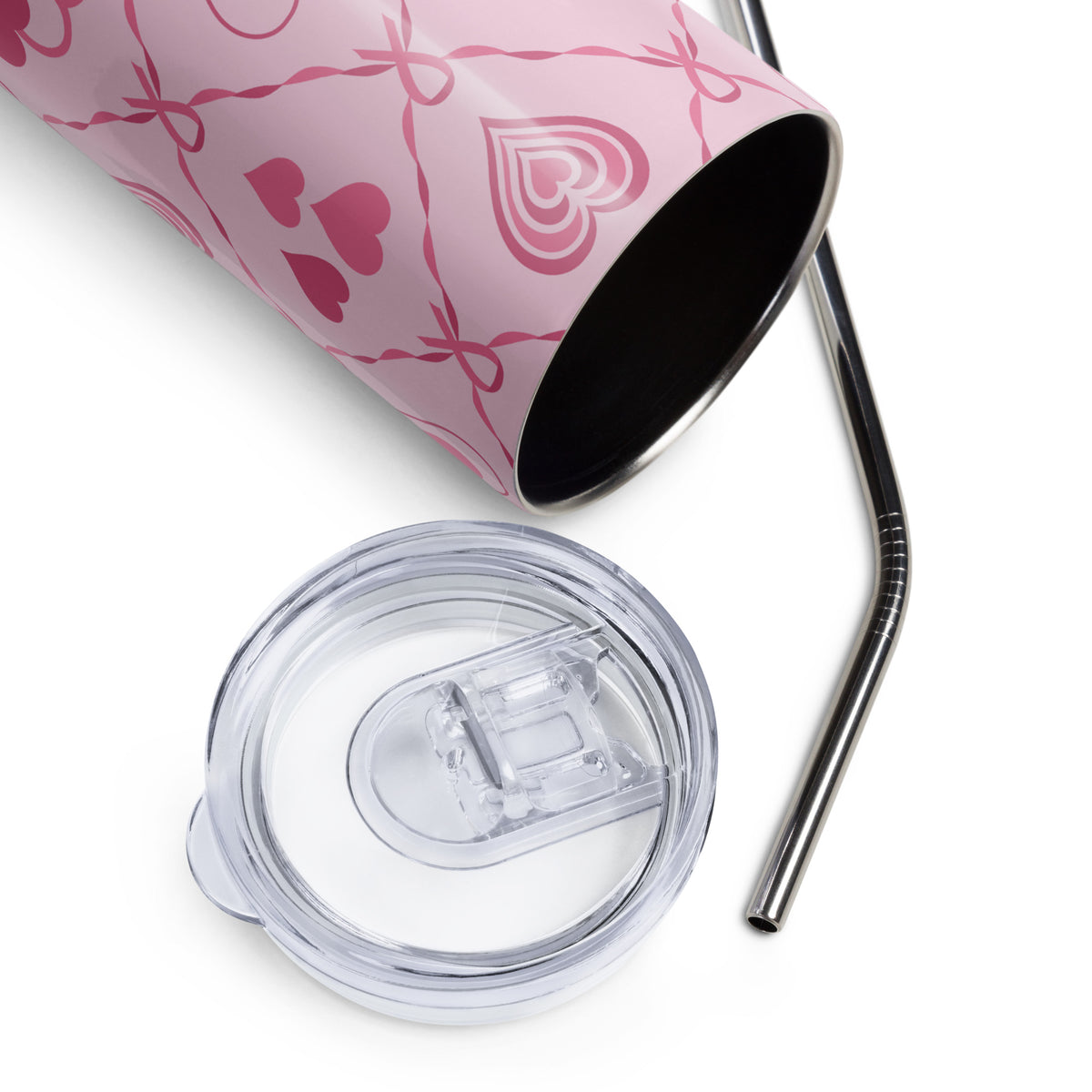 Breast Cancer Awareness Tumbler with Stainless Steel Straw | 20 oz Pink Ribbon Gift - Spinsterly Co