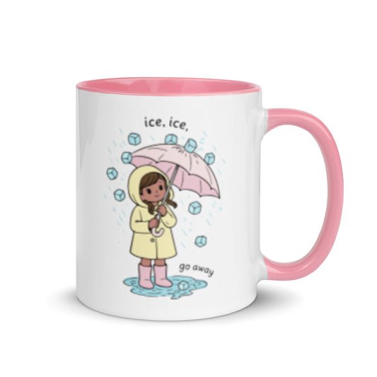 Ice Ice Go Away Mug Anti-ICE Immigration Justice Mug by Spinsterly Co pink interior glossy ceramic mug