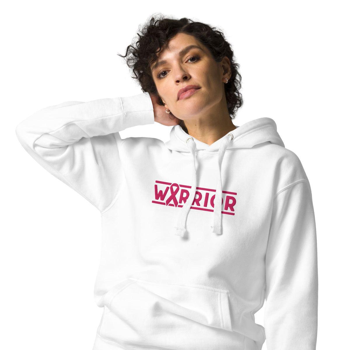 Warrior Breast Cancer Awareness Hoodie | Pink Ribbon Pullover | Spinsterly Co - Spinsterly Co
