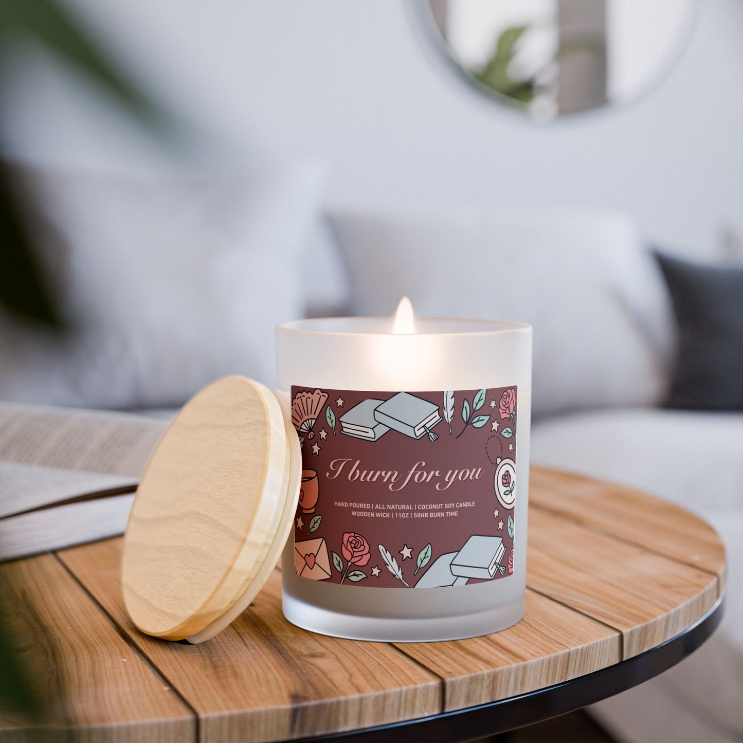 I Burn For You — Regency Romance Candle | 11oz Wooden Wick Candle