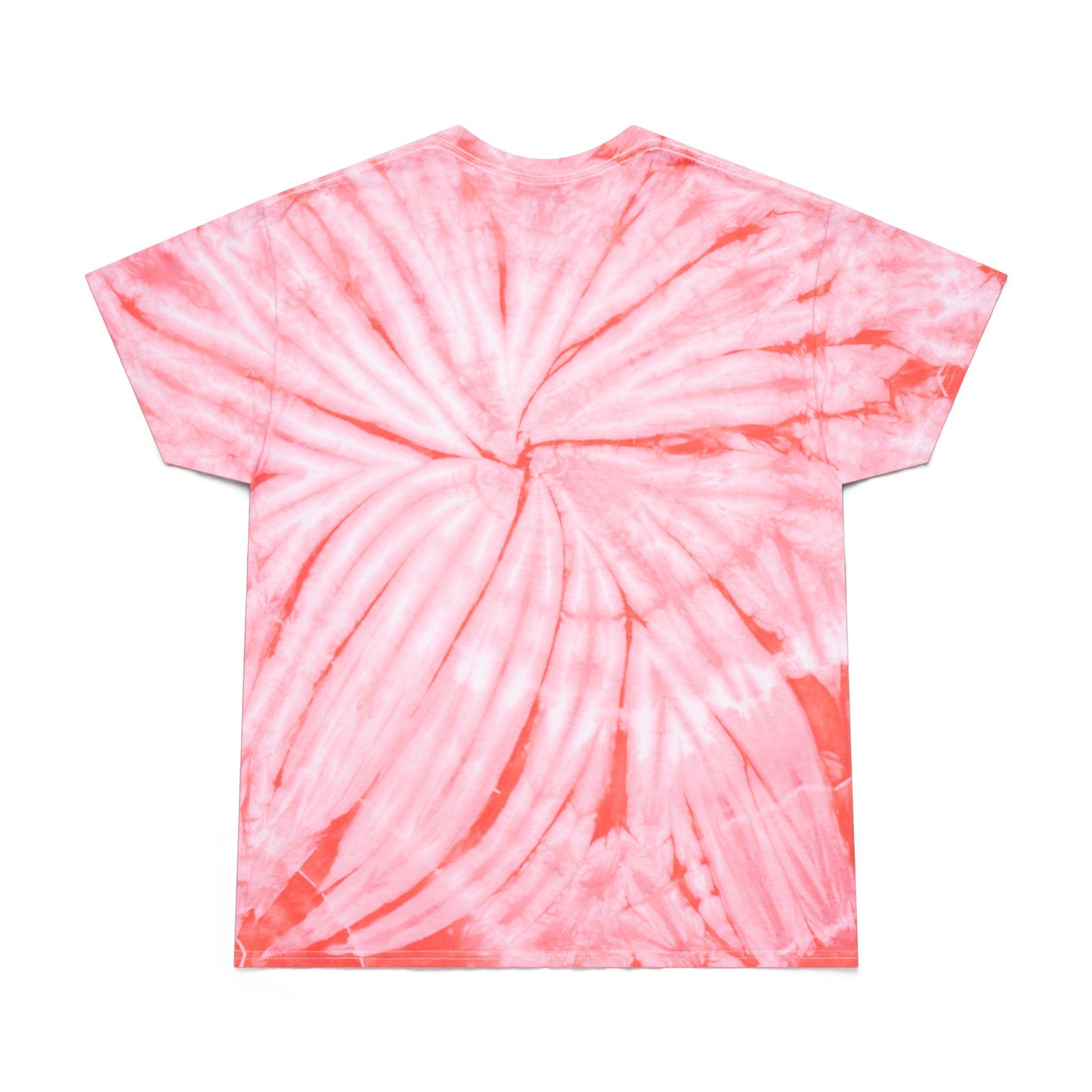 Stay Petty Tie-Dye Graphic Tee Spinsterly Co women tie-dye shirt Coral with arched Today's Affirmation smiley graphic