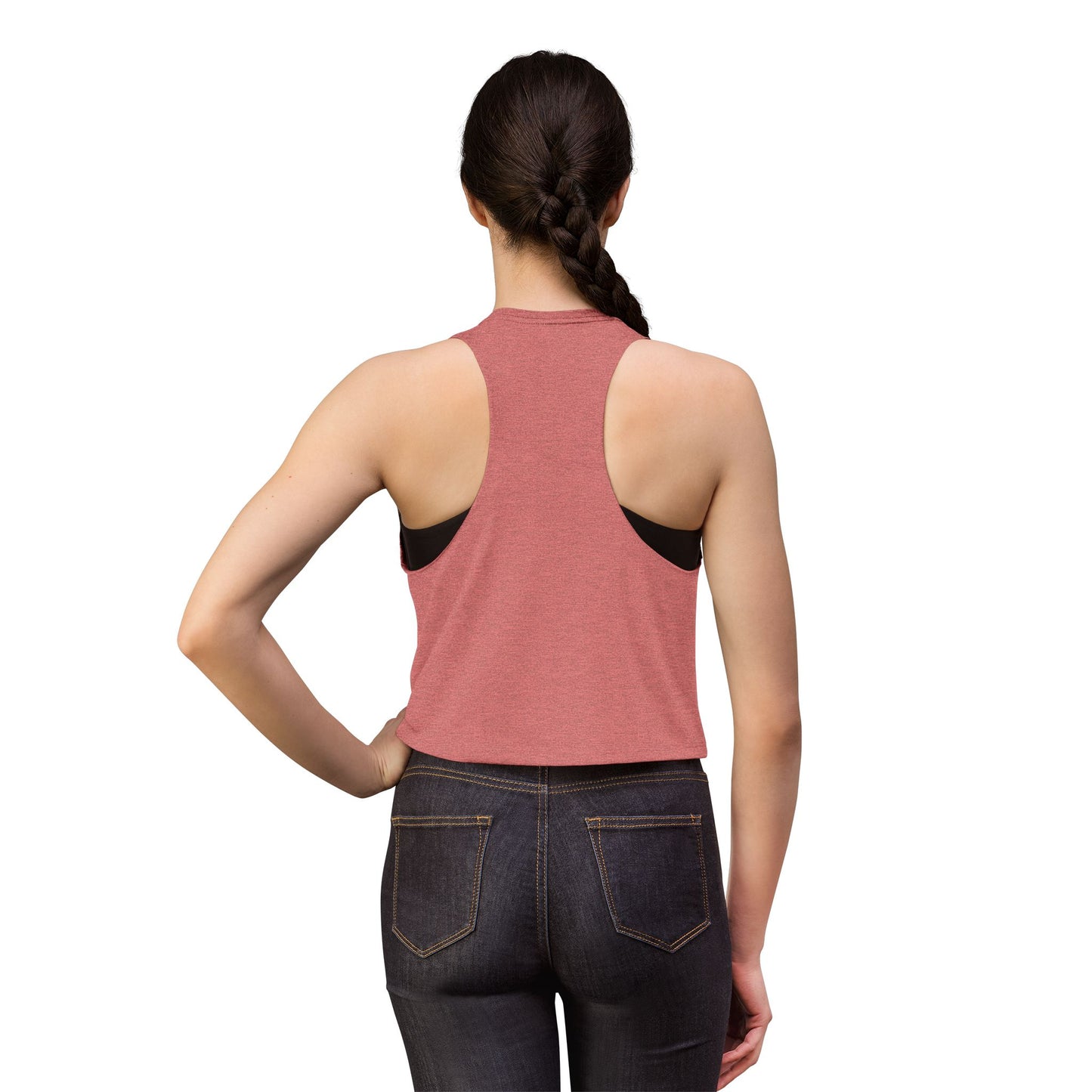The Tortured Millennials Department Crop Top by Spinsterly Co in Heather Mauve with relaxed breezy fit
