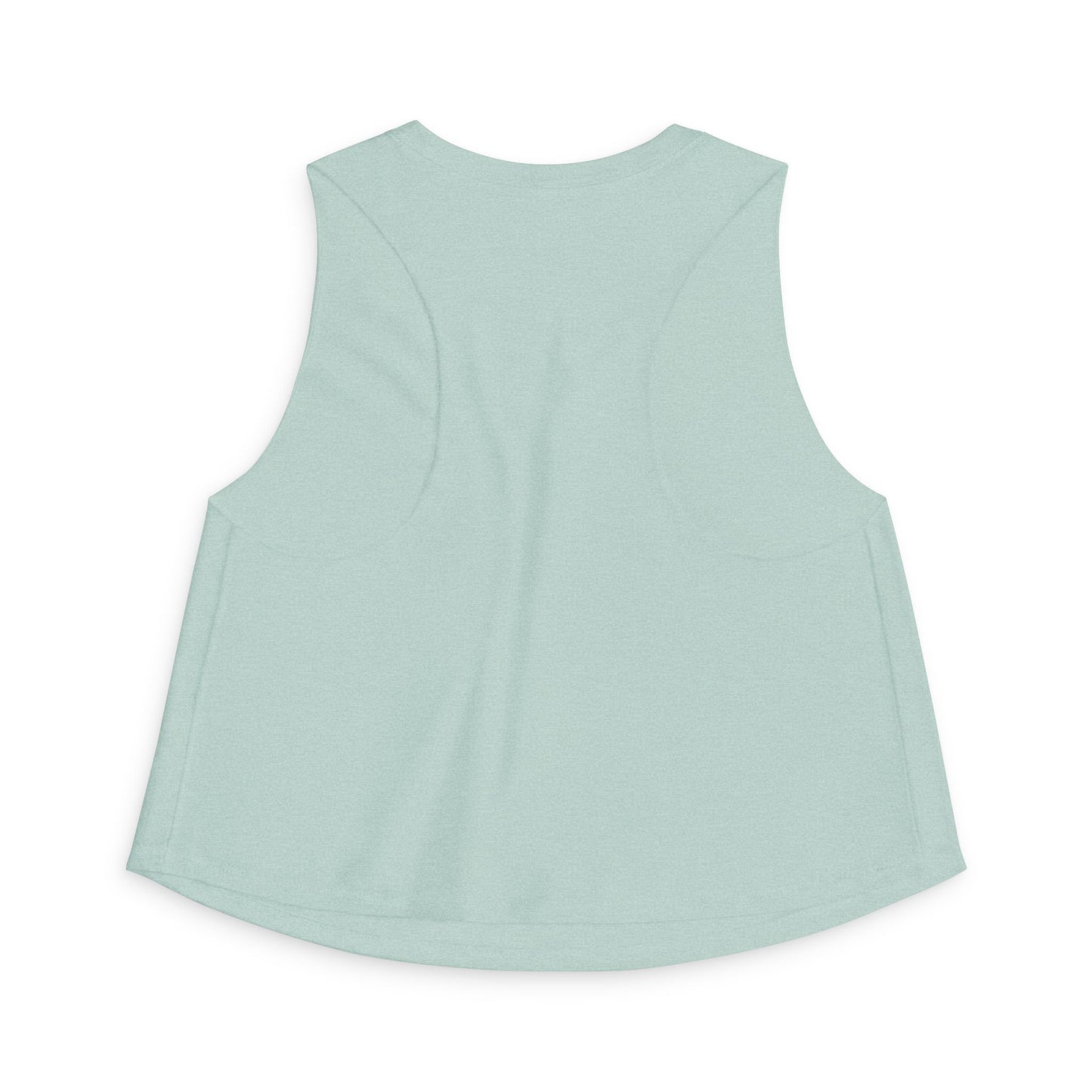 The Tortured Millennials Department Crop Top by Spinsterly Co in Heather Dusty Blue with relaxed fit drape