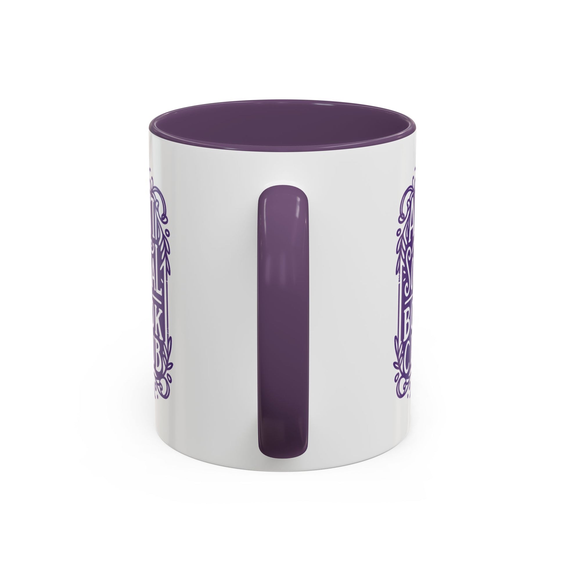 Anti Social Book Club Ornate Victorian Accent Coffee Mug Spinsterly Co purple glossy ceramic finish for introvert reading
