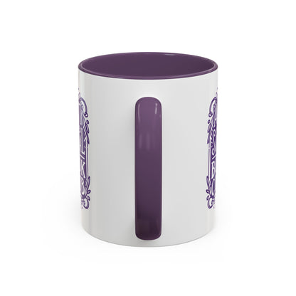 Anti Social Book Club Ornate Victorian Accent Coffee Mug Spinsterly Co purple glossy ceramic finish for introvert reading