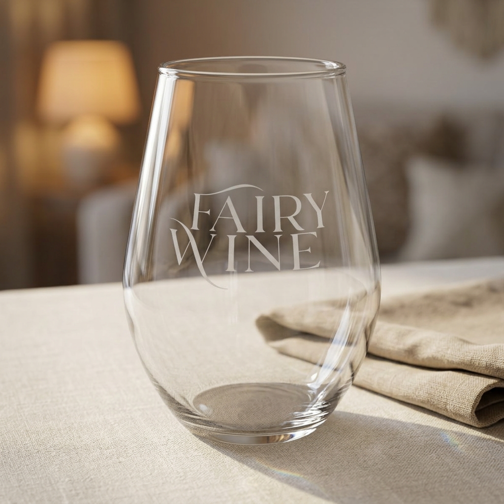 Fae Court Stemless Wine Glass, 11.5oz | Romantasy Engraved Glassware
