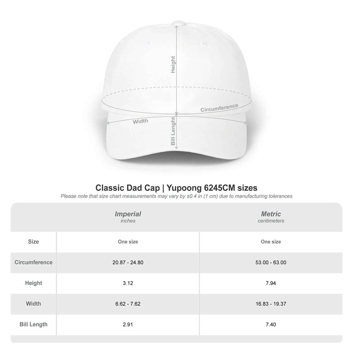 Classic Dad Cap | Embroidered Cotton Baseball Cap