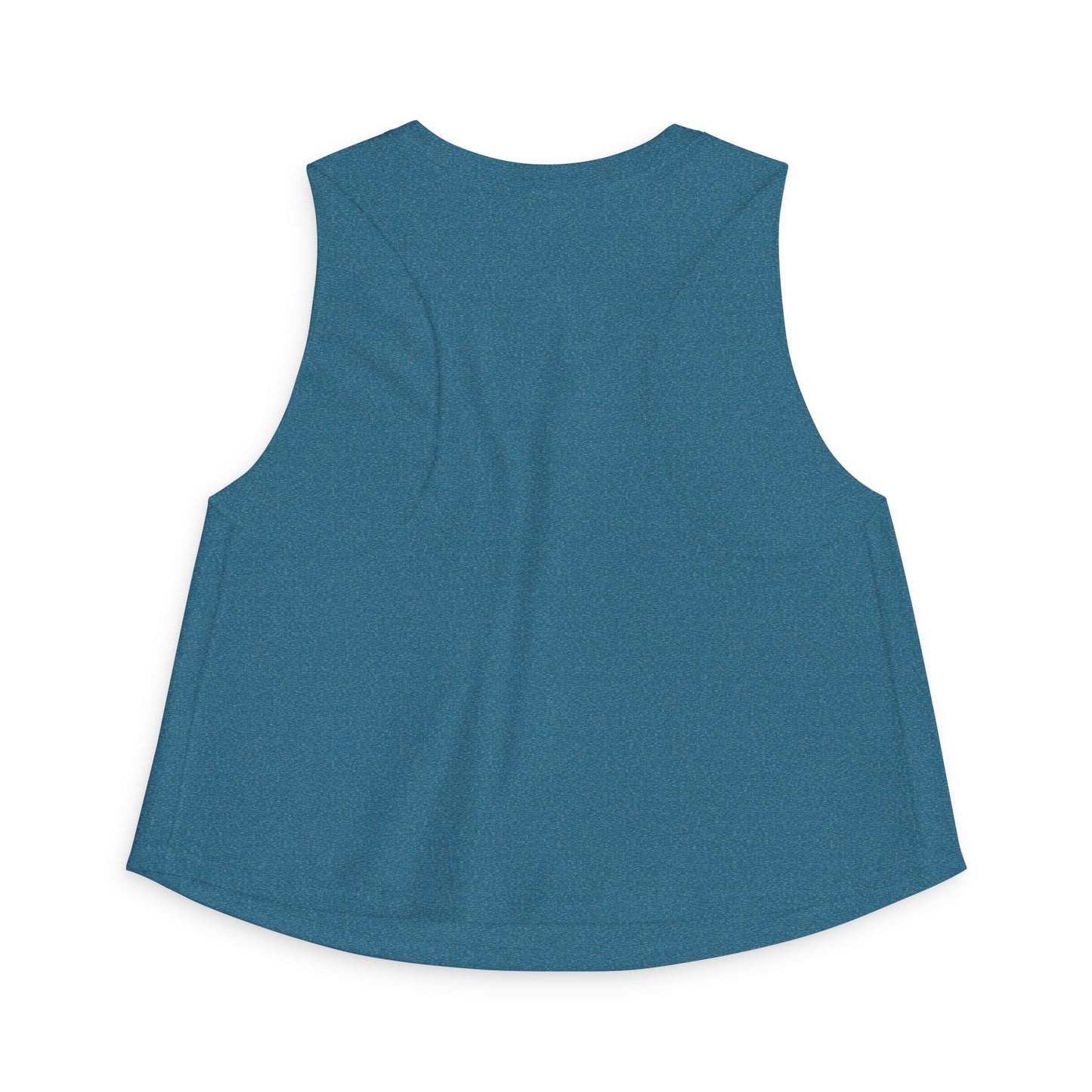 The Horrors Persist But So Do I Crop Top Spinsterly Co women's cropped tank top Heather Deep Teal relaxed fit