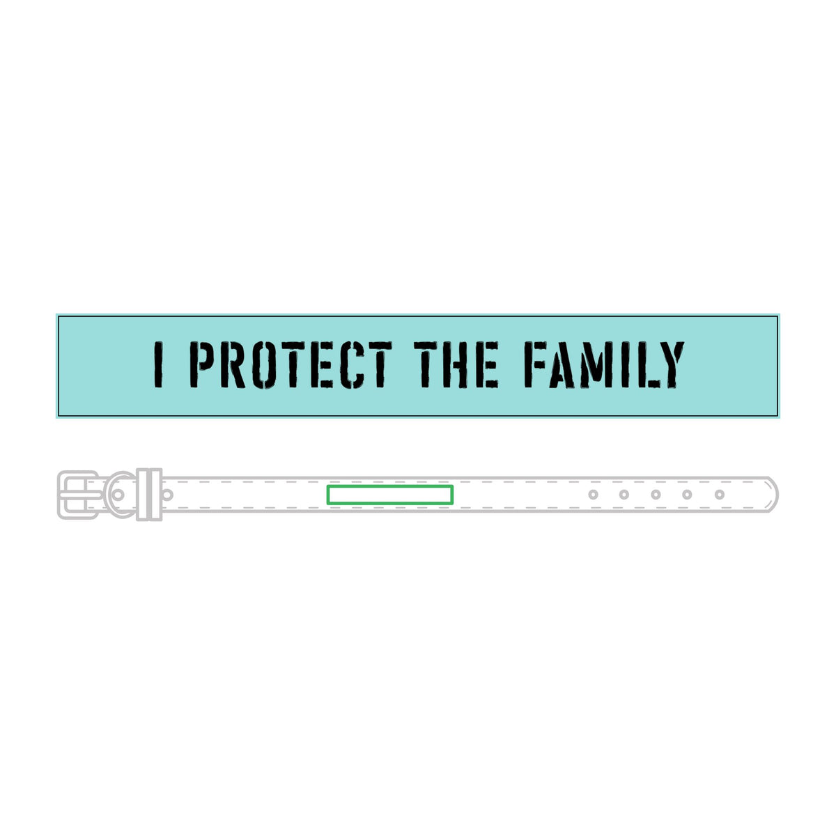 "I Protect The Family" Engraved Leatherette Pet Collar | Multiple Sizes & Colors - Spinsterly Co