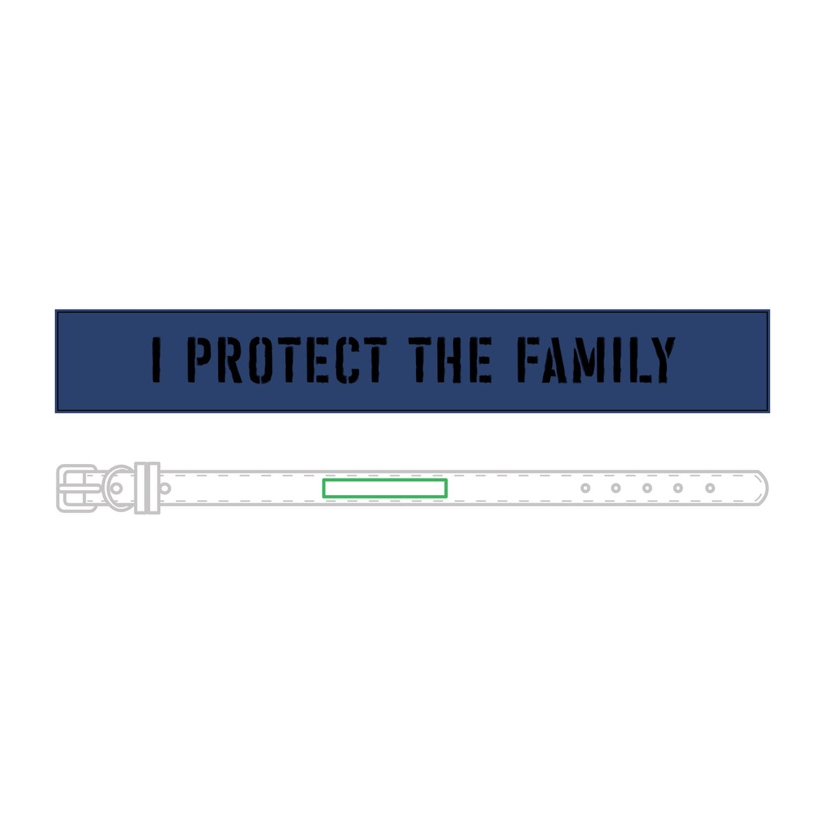 "I Protect The Family" Engraved Leatherette Pet Collar | Multiple Sizes & Colors - Spinsterly Co