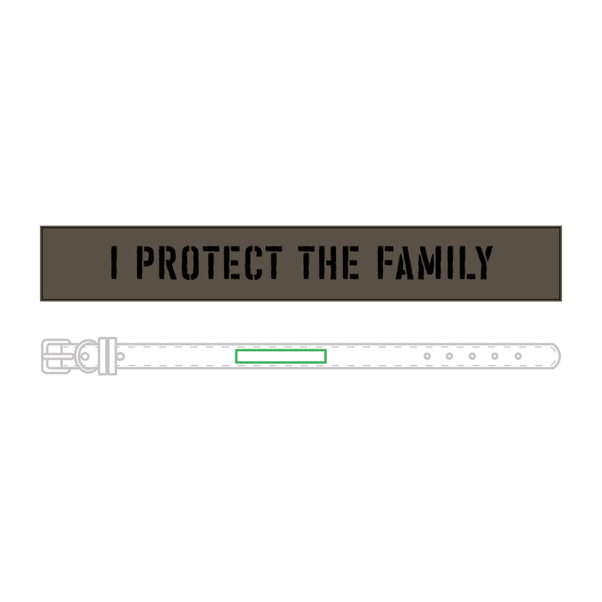 "I Protect The Family" Engraved Leatherette Pet Collar | Multiple Sizes & Colors - Spinsterly Co