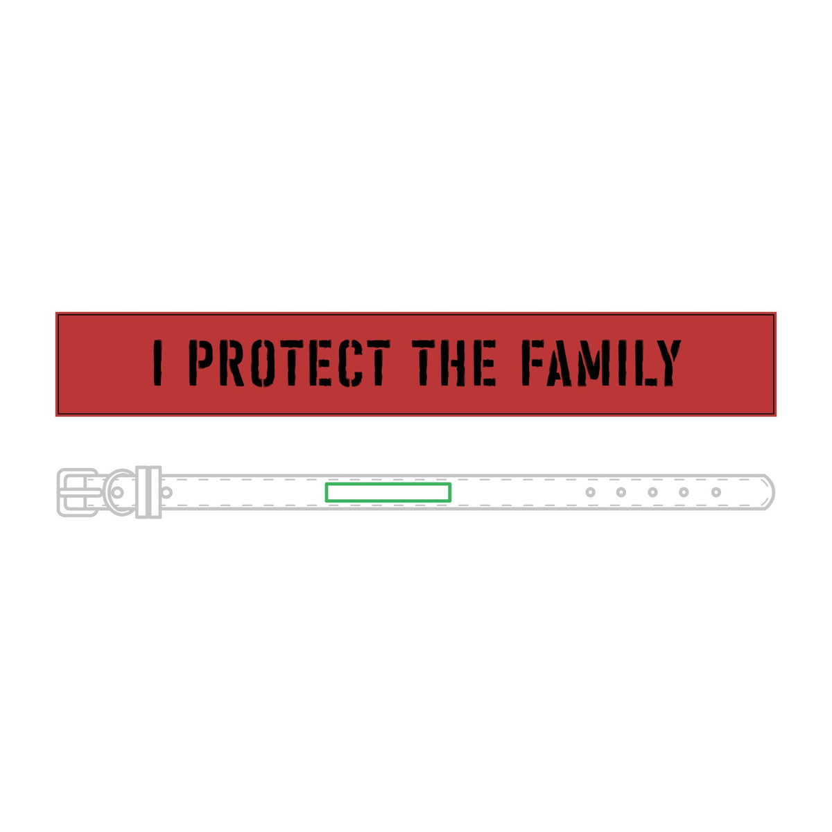 "I Protect The Family" Engraved Leatherette Pet Collar | Multiple Sizes & Colors - Spinsterly Co