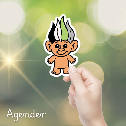 90s Pride Troll Doll Sticker | Die-Cut Vinyl Sticker