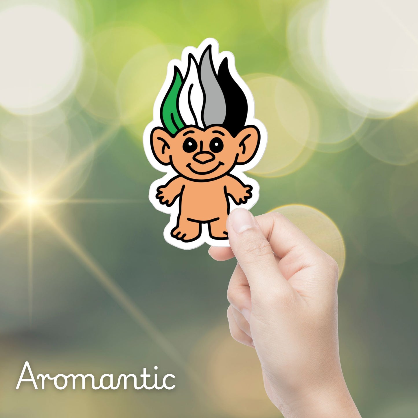 90s Pride Troll Doll Sticker | Die-Cut Vinyl Sticker