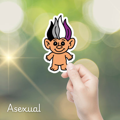 90s Pride Troll Doll Sticker | Die-Cut Vinyl Sticker