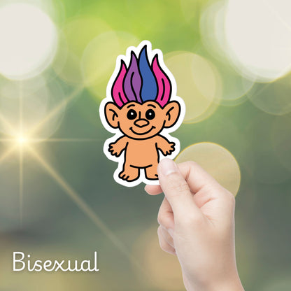 90s Pride Troll Doll Sticker | Die-Cut Vinyl Sticker
