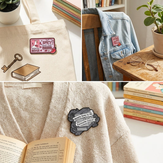 Spicy Book Club Enamel Pins | Bookish Lapel Pins for Smut Readers