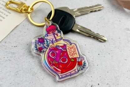 Smut Potion Holographic Acrylic Keychain | BookTok Smut Reader Gift - Spinsterly Co