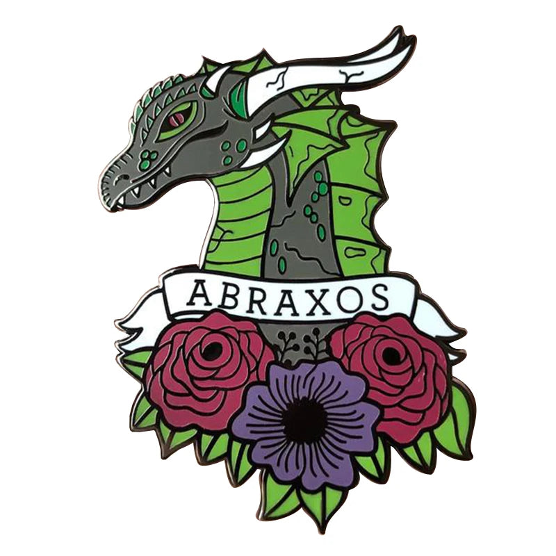 Fierce Wyvern Companion Enamel Pin | Bookish Lapel Pin for Fantasy Readers