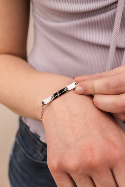Feminist Engraved Bar Bracelet | Empowerment Jewelry Gift for Her