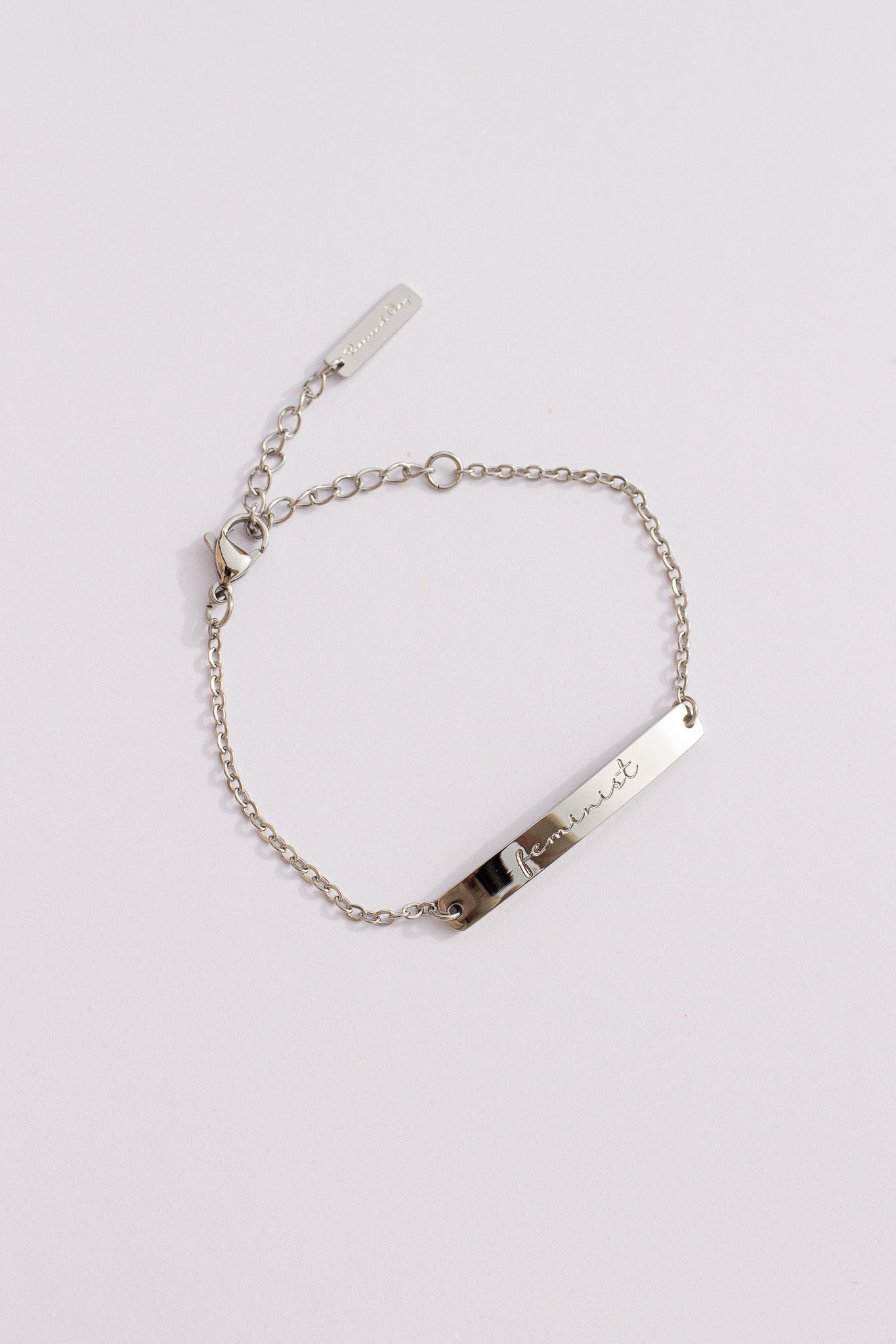 Feminist Engraved Bar Bracelet | Empowerment Jewelry Gift for Her