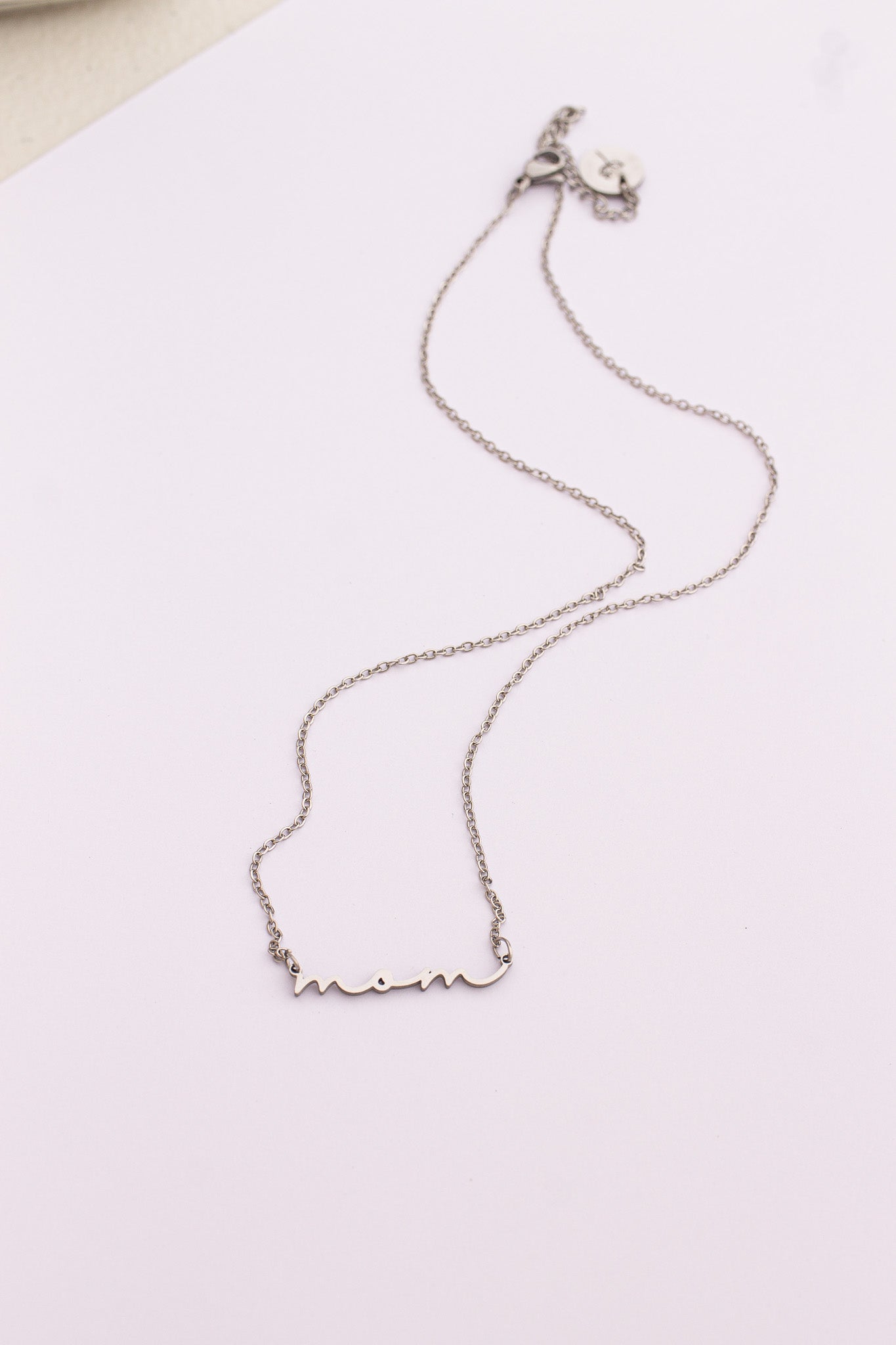Mom Necklace | Cursive Name Jewelry Gift for Mom
