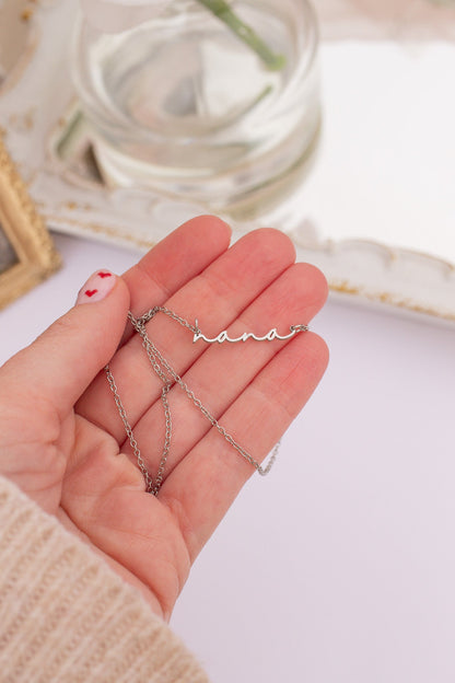 Nana Necklace | Cursive Name Jewelry Gift for Grandma