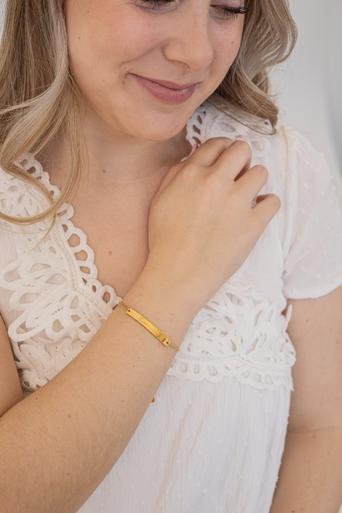 Feminist Engraved Bar Bracelet | Empowerment Jewelry Gift for Her