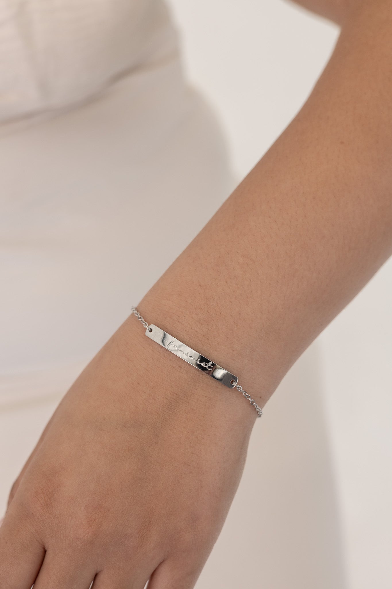 Feminist Engraved Bar Bracelet | Empowerment Jewelry Gift for Her