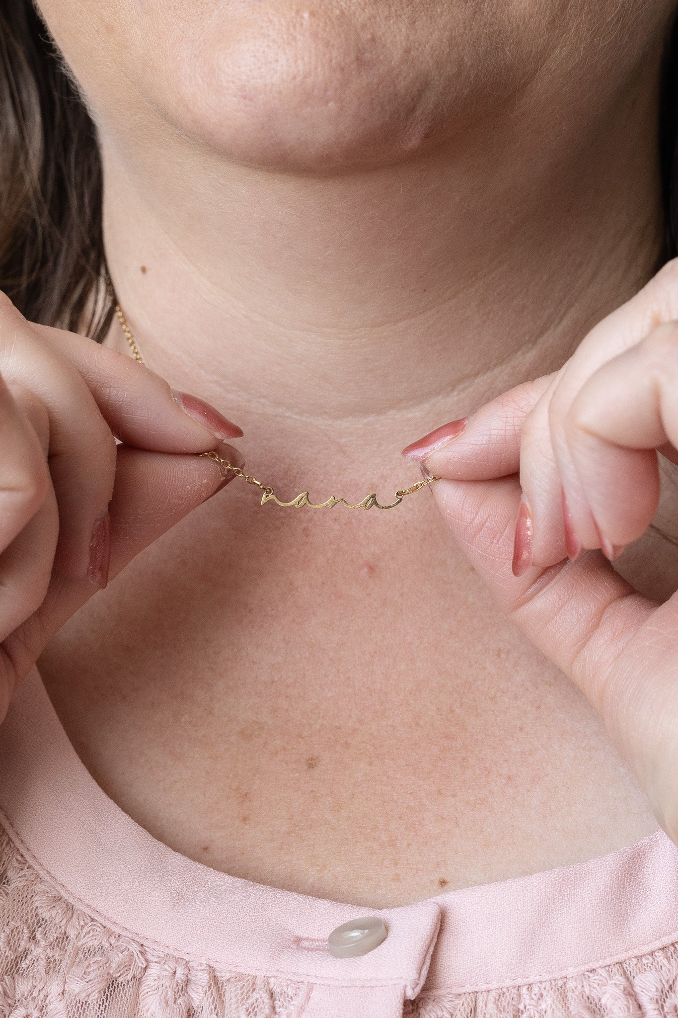 Nana Necklace | Cursive Name Jewelry Gift for Grandma