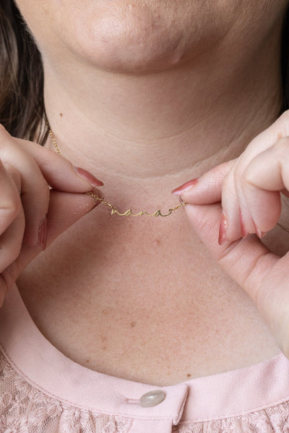 Nana Necklace | Cursive Name Jewelry Gift for Grandma