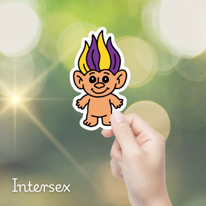 90s Pride Troll Doll Sticker | Die-Cut Vinyl Sticker