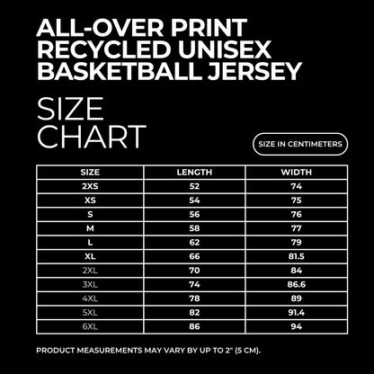 Resist 47 Basketball Jersey Spinsterly Co unisex recycled polyester moisture wicking fabric in black with size chart