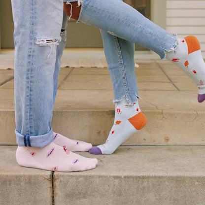 Socks that Save LGBTQ Lives — Lips Print Crew Socks | LGBTQ+ Pride | Organic Cotton - Spinsterly Co