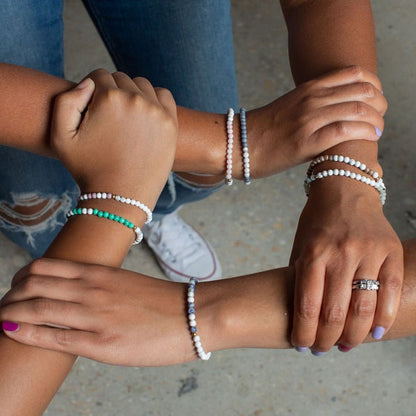 Morse Code Bracelet "DAUGHTER" | Semiprecious Gemstone Gift for Her - Spinsterly Co