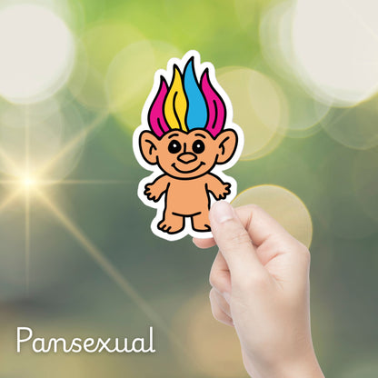 90s Pride Troll Doll Sticker | Die-Cut Vinyl Sticker