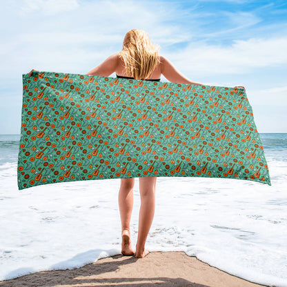 Showgirl Beach Towel | All-Over Print Sublimation Towel - Spinsterly Co