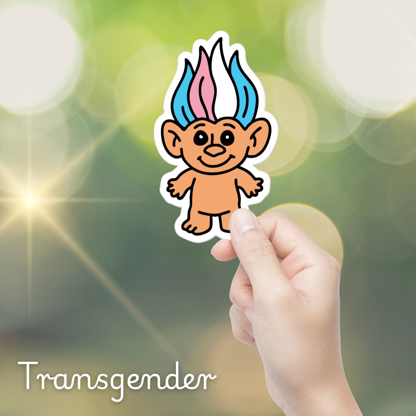 90s Pride Troll Doll Sticker | Die-Cut Vinyl Sticker