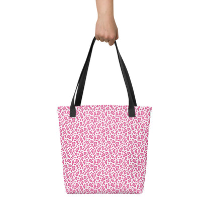 Pink Cheetah Print Tote Bag | Breast Cancer Awareness Month