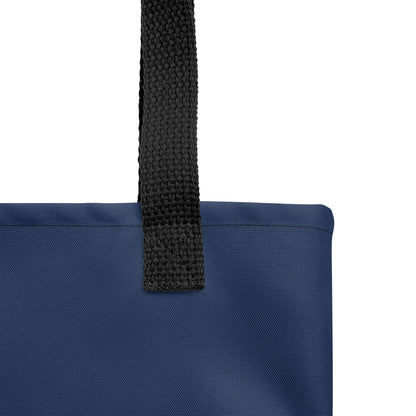 Mental Health Matters Tote Bag Spinsterly Co awareness tote with black woven strap and navy polyester body