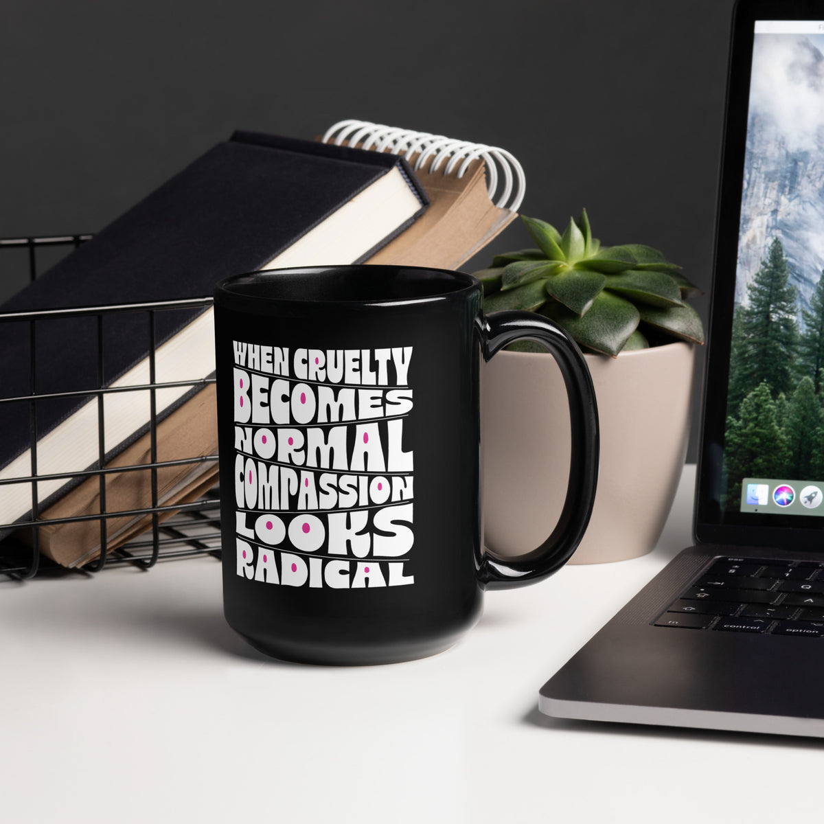 Black Glossy Mug - Spinsterly Co