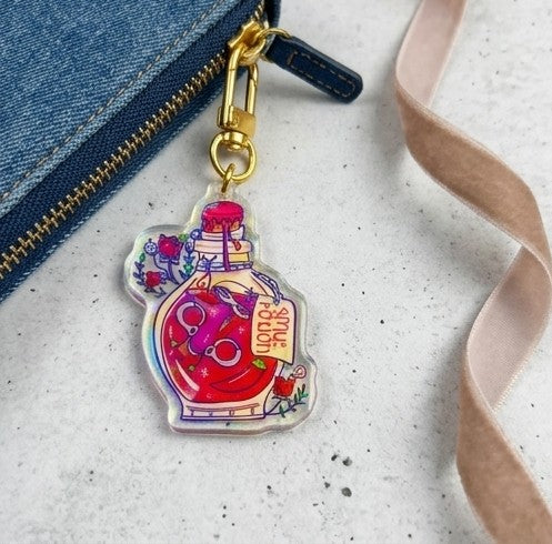 Smut Potion Holographic Acrylic Keychain | BookTok Smut Reader Gift - Spinsterly Co