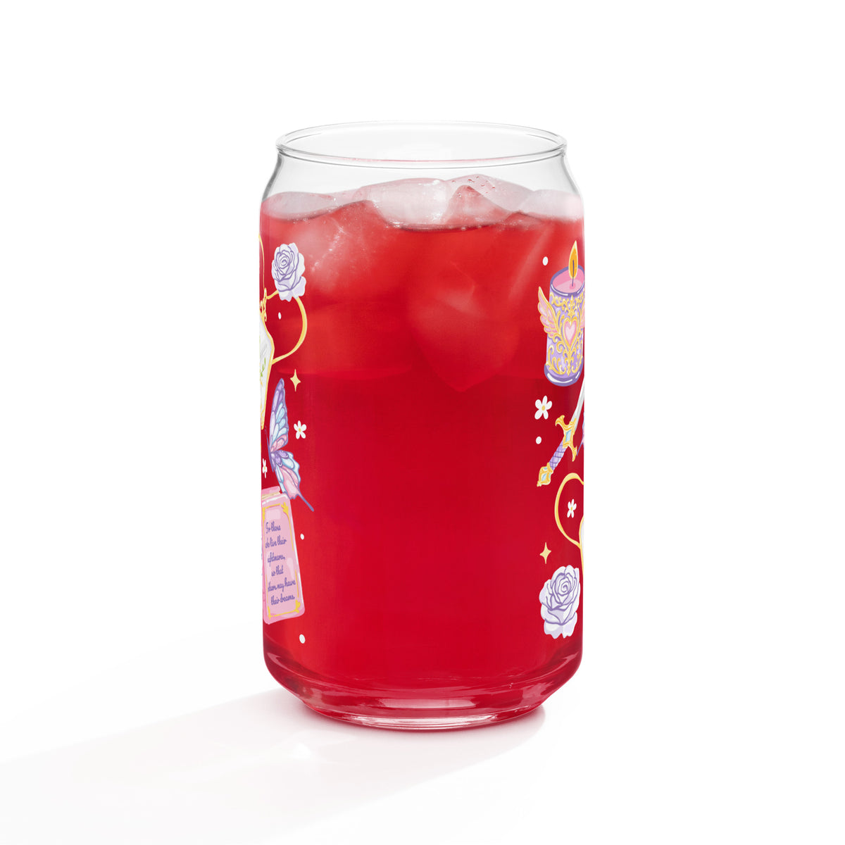 She's Moonlight — Romantasy Bookish Can Glass | 16oz Glass Cup - Spinsterly Co