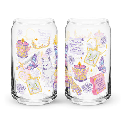 She's Moonlight — Romantasy Bookish Can Glass | 16oz Glass Cup - Spinsterly Co