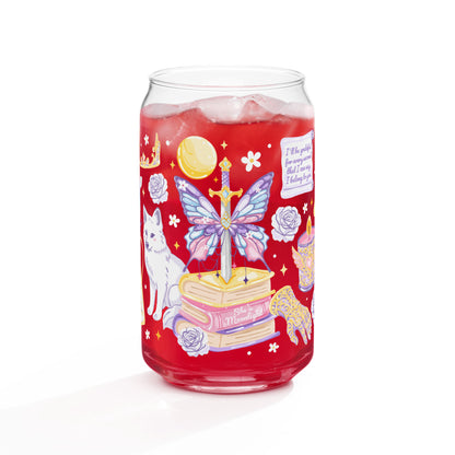She's Moonlight — Romantasy Bookish Can Glass | 16oz Glass Cup - Spinsterly Co