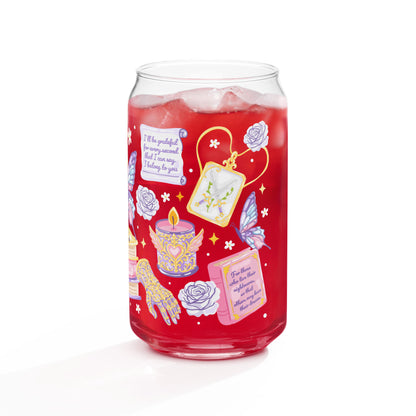 She's Moonlight — Romantasy Bookish Can Glass | 16oz Glass Cup - Spinsterly Co