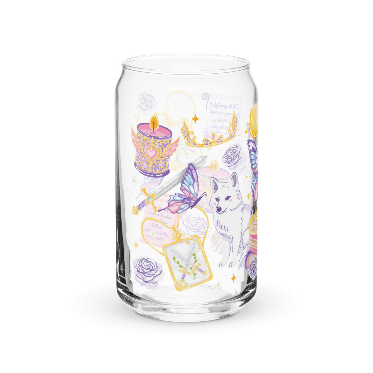 She's Moonlight — Romantasy Bookish Can Glass | 16oz Glass Cup - Spinsterly Co