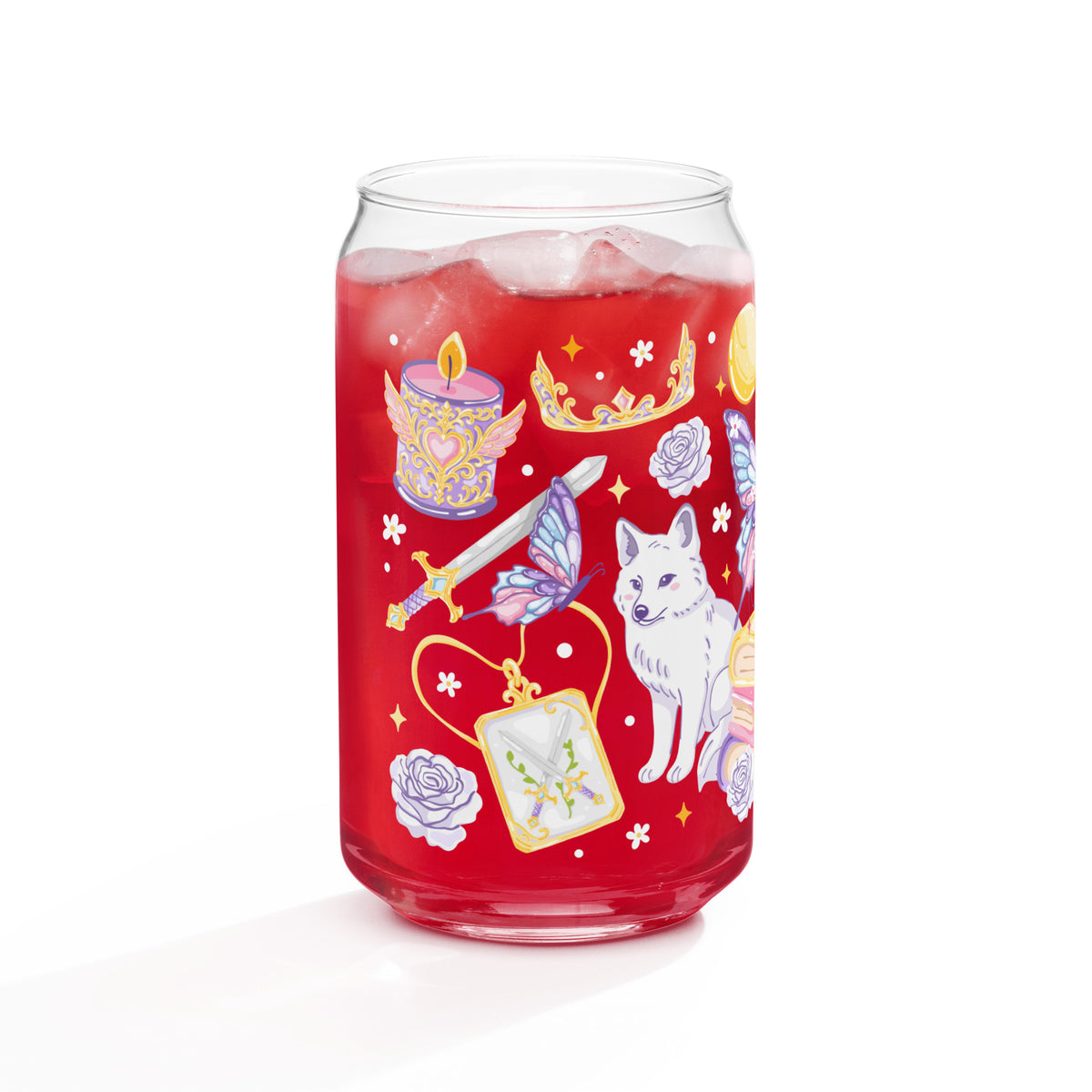 She's Moonlight — Romantasy Bookish Can Glass | 16oz Glass Cup - Spinsterly Co