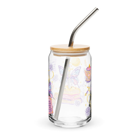 She's Moonlight — Romantasy Bookish Can Glass | 16oz Glass Cup - Spinsterly Co
