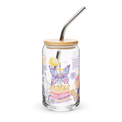 She's Moonlight — Romantasy Bookish Can Glass | 16oz Glass Cup - Spinsterly Co